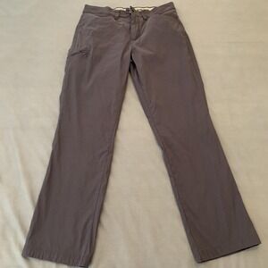 Orvis Pants Mens 32x30 Gray Water Repellent Stretch Outdoor Hiking Nylon Zip